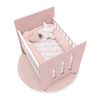 Minicuna colecho (5en1) con ruedas 60x80 cm rosa claro · Omni Uno Flamingo C181A-M7742
