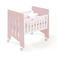 Minicuna colecho con ruedas 60x80 cm rosa claro · Omni Uno Flamingo