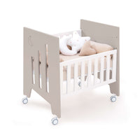 Minicuna colecho con ruedas 60x80 cm beige · Omni Uno Arena