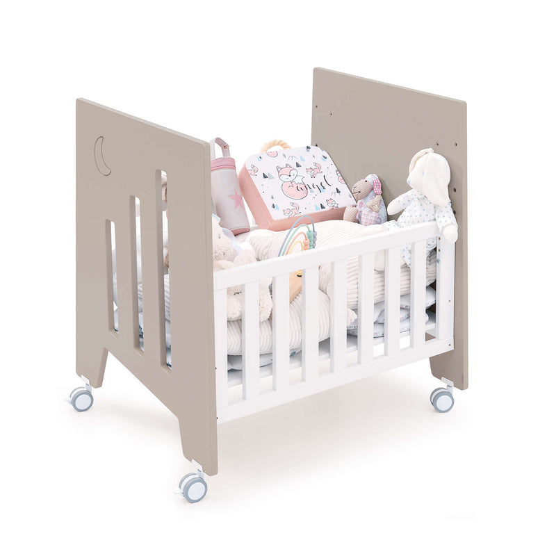 Minicuna colecho con ruedas 60x80 cm beige · Omni Uno Arena