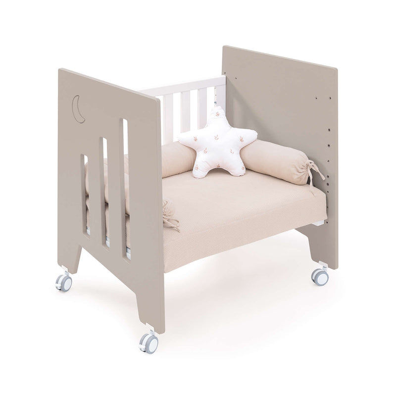 Minicuna colecho con ruedas 60x80 cm beige · Omni Uno Arena