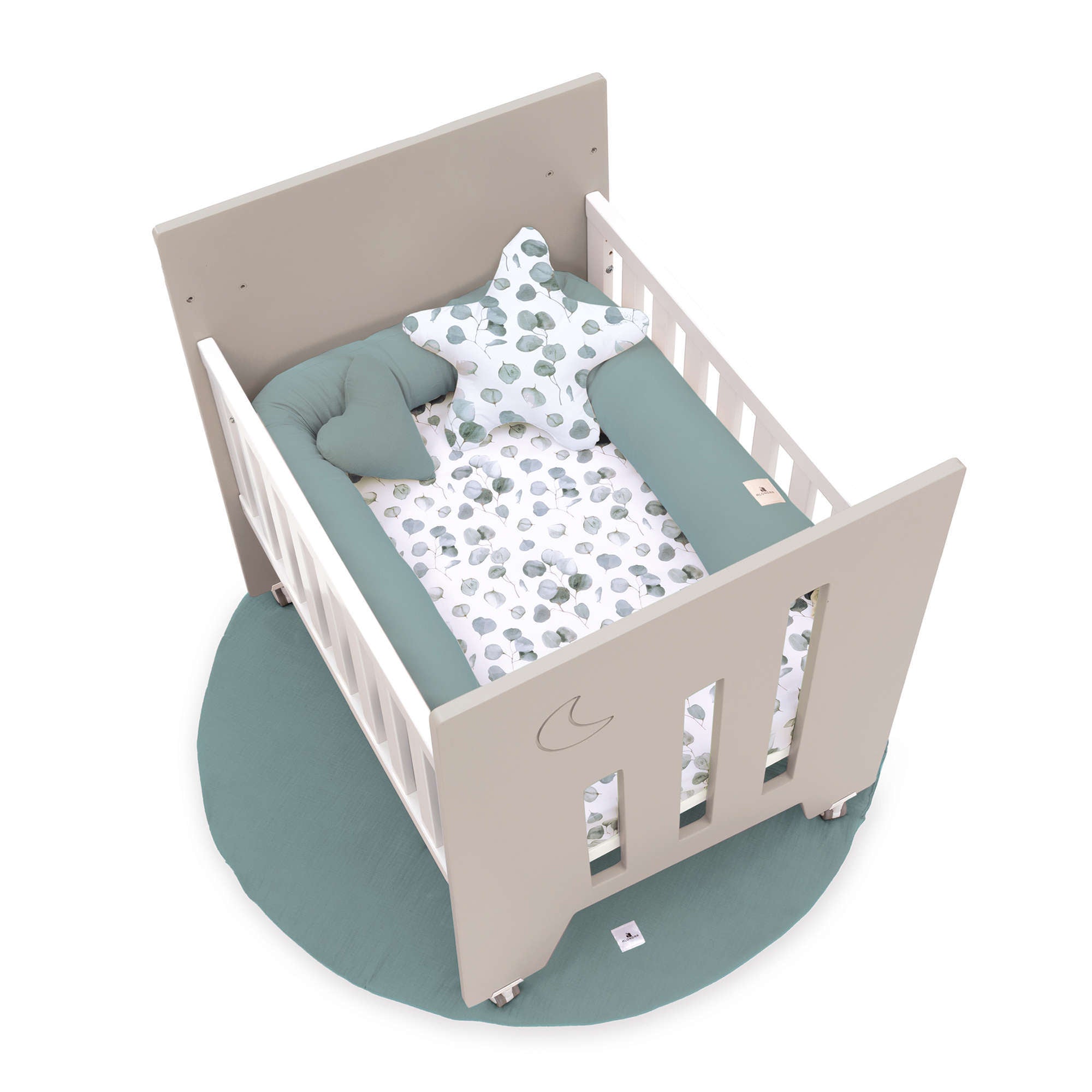 Minicuna colecho (5en1) con ruedas 60x80 cm beige · Omni Uno Arena C181A-M7753