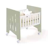 Minicuna colecho con ruedas 60x80 cm verde-oliva · Omni Uno Erba