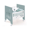 Minicuna colecho con ruedas 60x80 cm verde eucalipto · Omni Uno Eucalyptus