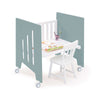 Minicuna colecho con ruedas 60x80 cm verde eucalipto · Omni Uno Eucalyptus