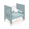 Minicuna colecho con ruedas 60x80 cm verde eucalipto · Omni Uno Eucalyptus