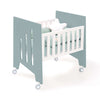 Minicuna colecho con ruedas 60x80 cm verde eucalipto · Omni Uno Eucalyptus