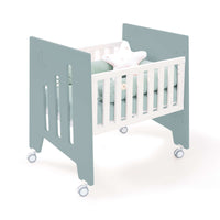 Minicuna colecho con ruedas 60x80 cm verde eucalipto · Omni Uno Eucalyptus