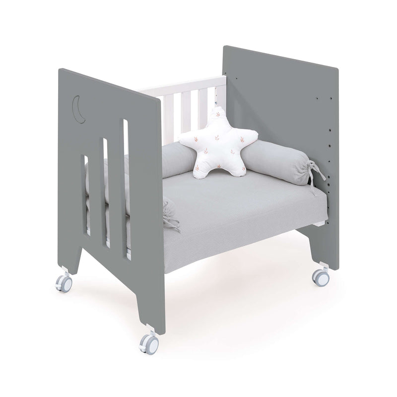 Minicuna colecho con ruedas 60x80 cm antracita · Omni Uno Antracita