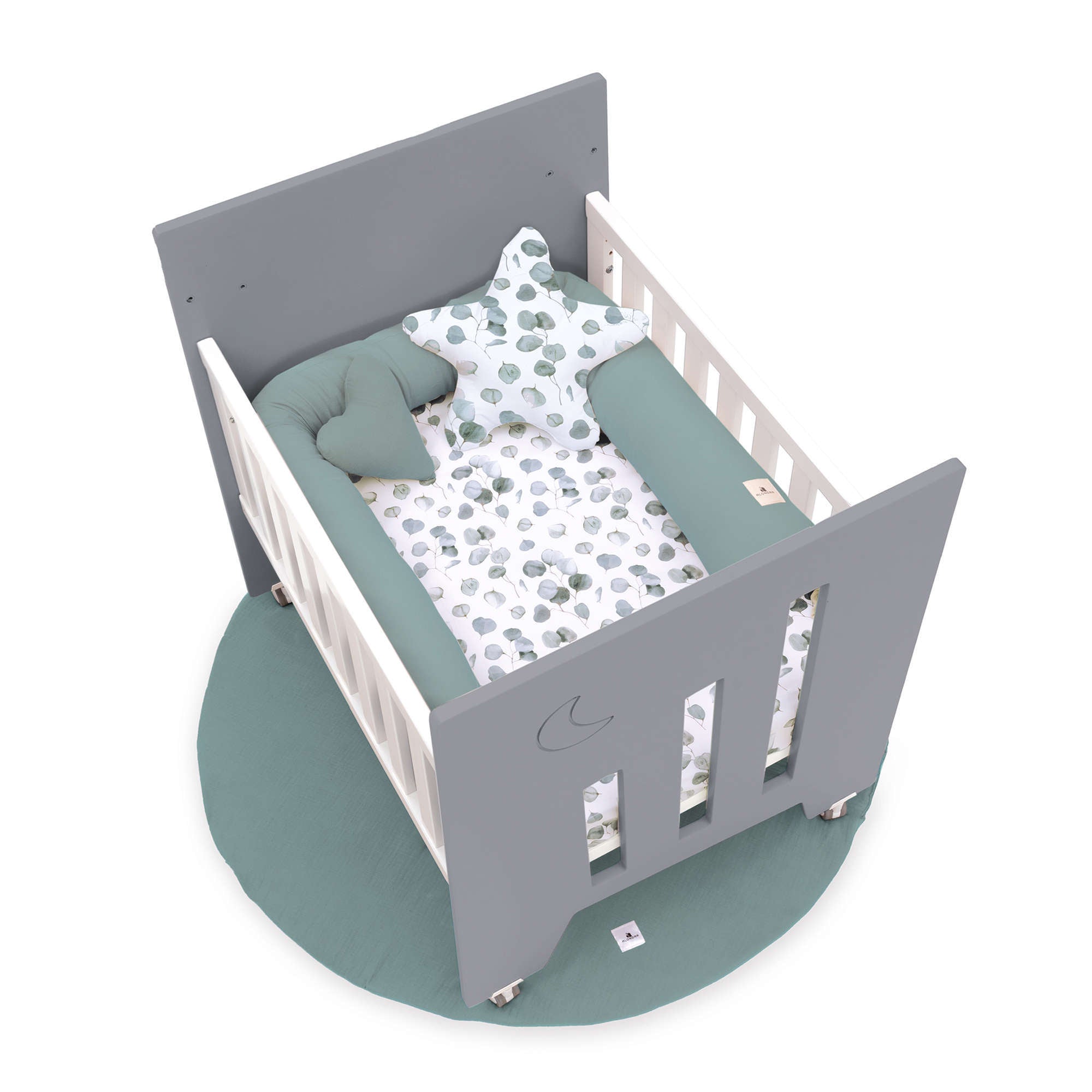 Minicuna colecho (5en1) con ruedas 60x80 cm antracita · Omni Uno Antracita C181A-M7758