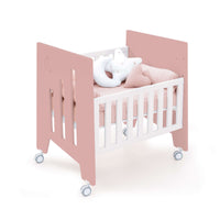 Minicuna colecho con ruedas 60x80 cm rosa · Omni Uno Quarzo