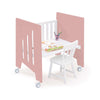 Minicuna colecho con ruedas 60x80 cm rosa · Omni Uno Quarzo