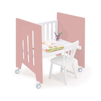 Minicuna colecho con ruedas 60x80 cm rosa · Omni Uno Quarzo