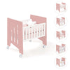 Minicuna colecho (5en1) con ruedas 60x80 cm rosa · Omni Uno Quarzo