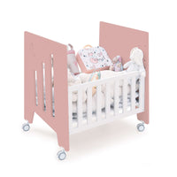Minicuna colecho con ruedas 60x80 cm rosa · Omni Uno Quarzo