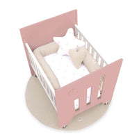 Minicuna colecho (5en1) con ruedas 60x80 cm rosa · Omni Uno Quarzo C181A-M7759