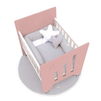 Minicuna colecho (5en1) con ruedas 60x80 cm rosa · Omni Uno Quarzo C181A-M7759