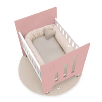 Minicuna colecho (5en1) con ruedas 60x80 cm rosa · Omni Uno Quarzo C181A-M7759