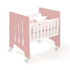 Minicuna colecho con ruedas 60x80 cm rosa · Omni Uno Quarzo