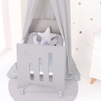 Minicuna colecho (5en1) con ruedas 60x80 cm gris · Omni Uno Grey C181A-M7778