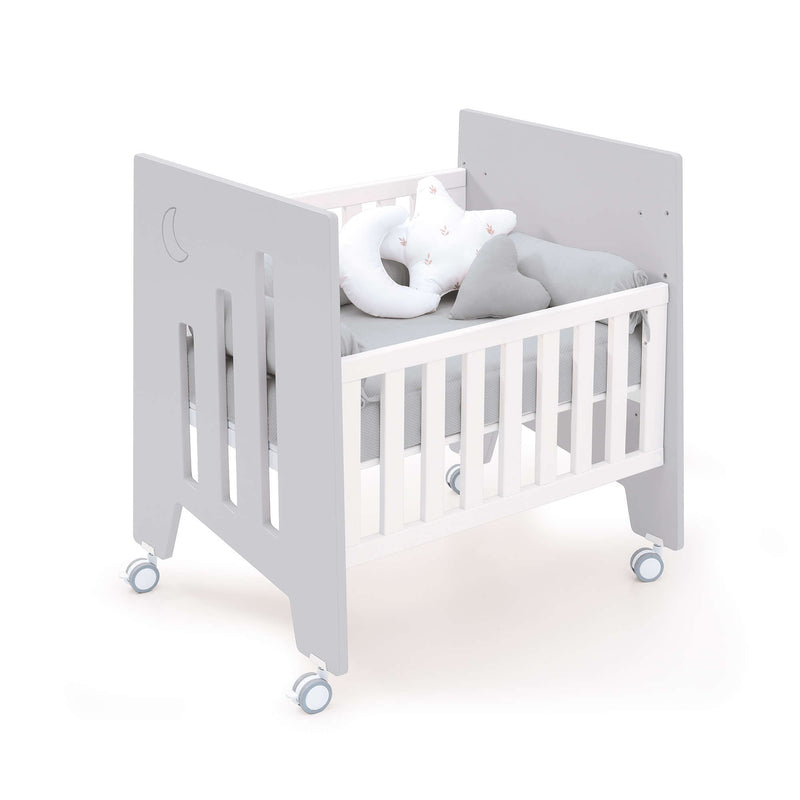 Minicuna colecho con ruedas 60x80 cm gris · Omni Uno Grey