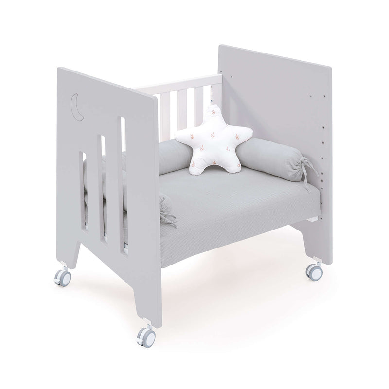 Minicuna colecho con ruedas 60x80 cm gris · Omni Uno Grey