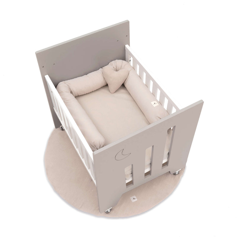 Minicuna colecho con ruedas 60x80 cm beige · Omni Uno Arena