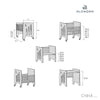 Minicuna colecho con ruedas 60x80 cm gris · Omni Uno Grey
