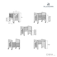 Minicuna colecho con ruedas 60x80 cm gris · Omni Uno Grey