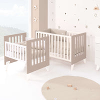 Minicuna y cuna todo en uno (7en1) blanca/beige · Nexo Tre Arena C187T-M7753
