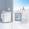 Cuna colecho 60x120 cm (4en1) blanco/celeste · Nexo Due Blu denim