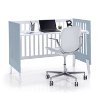 Minicuna y cuna todo en uno (7en1) blanca/azul · Nexo Tre Blu denim