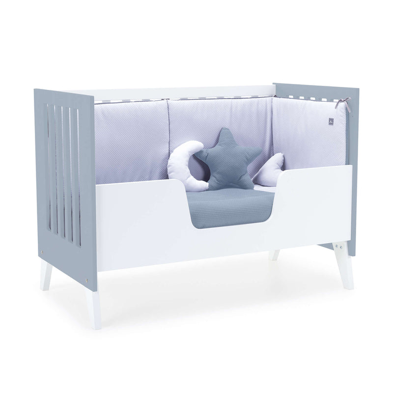 Cuna colecho 60x120 cm (4en1) blanco/celeste · Nexo Due Blu denim C187D-M7741