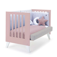 Cuna de colecho 60x120 cm (4en1) rosa pastel · Nexo Due Flamingo C187D-M7742