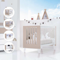 Cuna colecho 60x120 cm (4en1) blanco/beige · Nexo Due Arena C187D-M7753