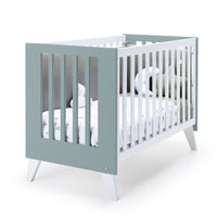 Cuna colecho 60x120 cm (4en1) blanco/verde eucalipto · Nexo Due Eucalyptus