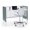 Minicuna y cuna todo en uno (7en1) blanca/verde eucalipto · Nexo Tre Eucalyptus