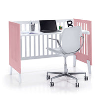 Minicuna y cuna todo en uno (7en1) blanca/rosa · Nexo Tre Quarzo