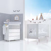 Cuna colecho 60x120 cm (4en1) blanco/gris · Nexo Due Grey