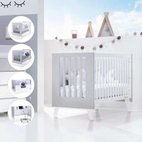 Cuna colecho 60x120 cm (4en1) blanco/gris · Nexo Due Grey C187D-M7778