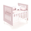 Minicuna y cuna todo en uno (7en1) blanca/rosa claro · Nexo Tre Flamingo C187T-M7742
