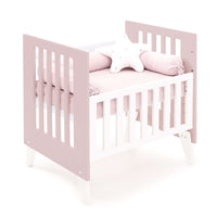Minicuna y cuna todo en uno (7en1) blanca/rosa claro · Nexo Tre Flamingo C187T-M7742