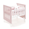 Minicuna 60x80 cm para colecho blanca/rosa claro · Nexo Uno Flamingo