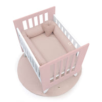 Minicuna 60x80 cm para colecho (5en1) blanca/rosa claro · Nexo Uno Flamingo C187A-M7742
