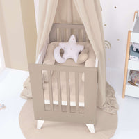 Minicuna y cuna todo en uno (7en1) blanca/beige · Nexo Tre Arena C187T-M7753