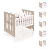 Minicuna 60x80 cm para colecho (5en1) blanca/beige · Nexo Uno Arena C187A-M7753