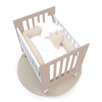 Minicuna 60x80 cm para colecho (5en1) blanca/beige · Nexo Uno Arena C187A-M7753