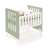 Minicuna 60x80 cm para colecho blanca/verde-oliva · Nexo Uno Erba