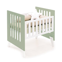 Minicuna 60x80 cm para colecho blanca/verde-oliva · Nexo Uno Erba
