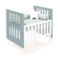 Minicuna y cuna todo en uno (7en1) blanca/verde eucalipto · Nexo Tre Eucalyptus C187T-M7757